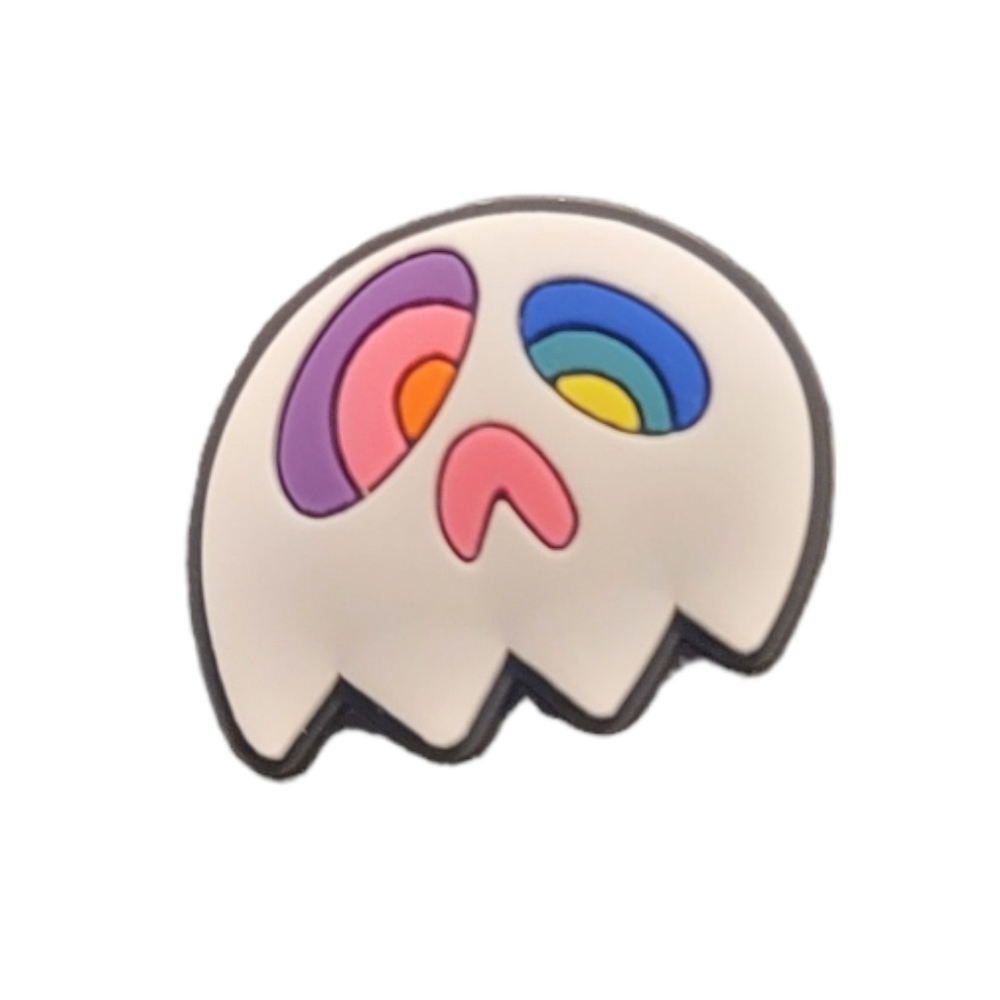 NEW Ghost Rainbow Cartoon Croc Charm